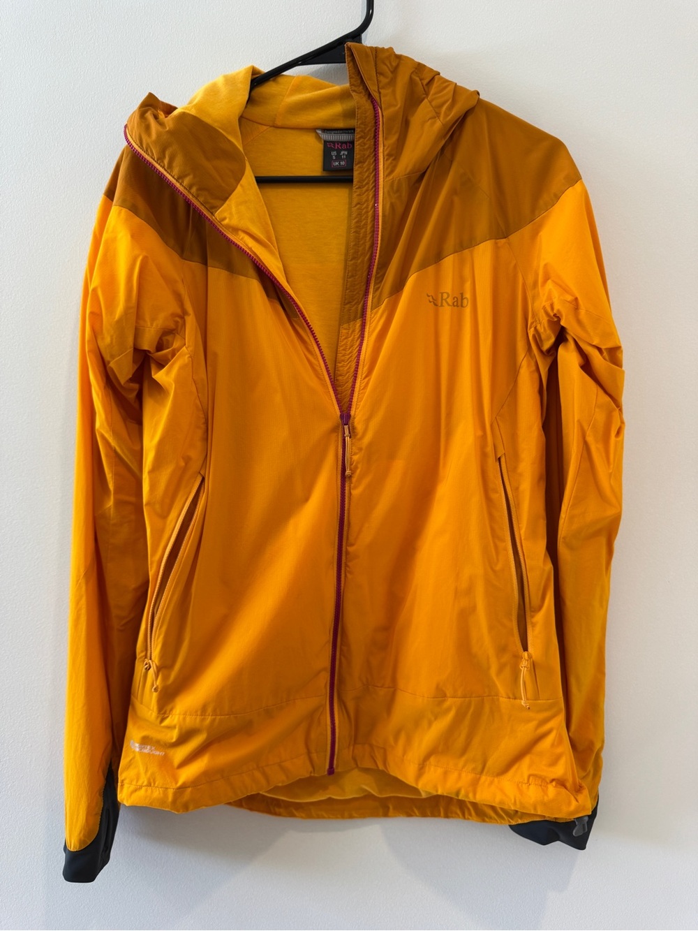 Rab Rampage Jacket Size Small Golden Yellow